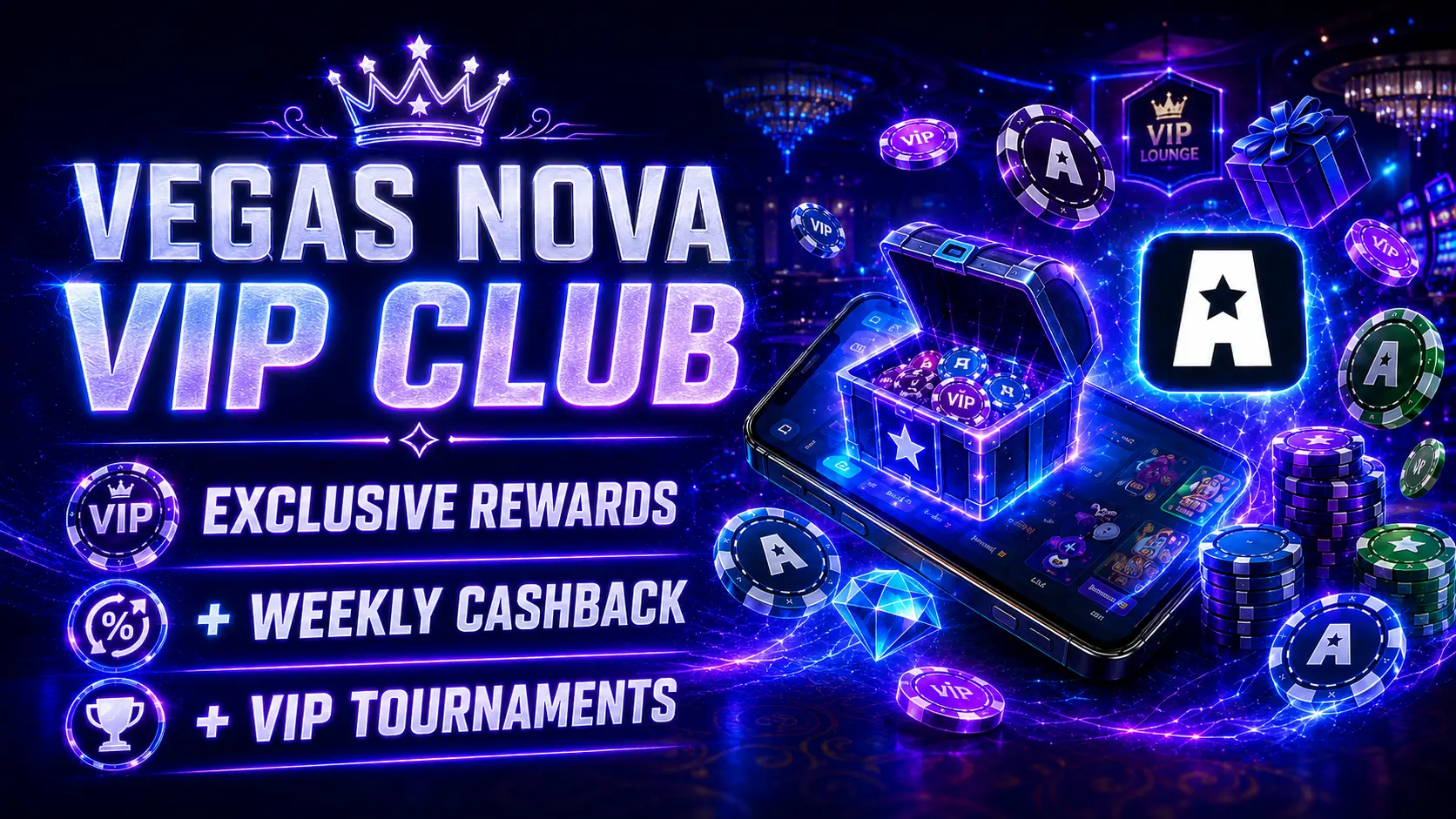 Vegas Nova VIP programme — cashback, reloads and priority assistance for qualifying customers